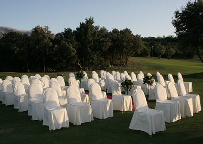 sillas para boda civil en el campo antequera golf